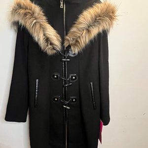 Betsey Johnson Women's Black Peacoat